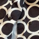 Ecology Women Sz 1X Cotton buttoned front lightweight jacket geo print Blazer Blue Photo 8