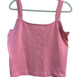 LAFAYETTE 148 PINK CROPPED SILK BLEND SWEATER TANK Size L Photo 0