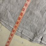 Jones New York  Size 1X Shirt Top Gray Black Stripe Button Front Down 100% Linen Photo 3