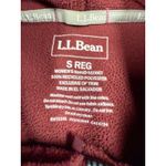L.L.Bean  Womens Fleece Pullover Hoodie Small‎ Red Aztec Trim 1/4 Snap Photo 1