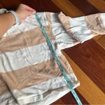 Aerie  White and Tan Striped Long Sleeve Tee cropped Photo 3