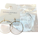 Banana Republic  Hoop Earrings Gold Front And Silver Front Set Of Two NEW Photo 0