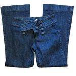 Harold's Jeans VTG SZ 6 Flare Leg Button Zipper Front Dark Wash Buttons Med Rise Blue Photo 1