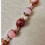 Pink art glass wedding cake vintage necklace Photo 4