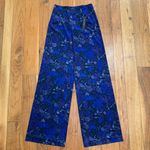 Elie Tahari  Silk Wide Leg Navy Floral Pants 0 Photo 0