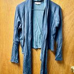 Johnny Was Calme Brushed French Terry Cardigan Charcoal Grey Gray Medium M Photo 6