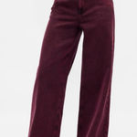 Gap  High Rise Stride Wide Leg Burgundy Jeans Women's A23 Photo 0