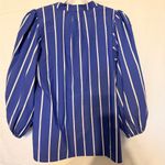 Sugar Lips  Blue and White Striped Blouse Photo 7