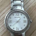 Bulova Ladies Watch Crystal Embellishments Pearl Dial Crystal Markers Photo 3