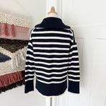 Babaton Aritzia  Overseas Merino Wool Striped Sweater Blue White Sz XXS Photo 5