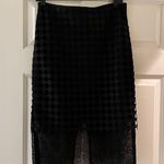 Diane Von Furstenberg  black twig & lace pencil skirt | 4 Photo 3