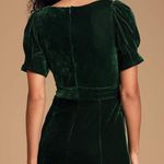 Lulus One Last Kiss Velvet Puff Sleeve Mini Dress Photo 2