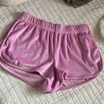 Juicy Couture  velour pull on logo booty shorts light purple small Photo 0