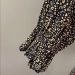 Popsugar  Mock Neck Mini Dress Leopard Animal Print Cuffed Flutter Sleeves Size M Photo 8