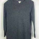 Halogen  Gray 100% Cashmere Knit Long Sleeve‎ Pullover Sweater Photo 0