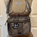 Vera Bradley performance twill Black & White third compartment crossbody Bag Photo 0