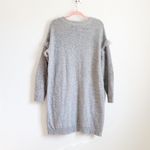 VERO MODA Gray Boho Fringe Boatneck Sweater Dress Large Photo 5