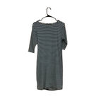 Loveappella Women's  Dress, Black & White Striped, Size L Photo 2