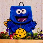 Lounge Fly  Sesame Street Cookie Monster Plush Cosplay Mini Backpack With Coin Bag Photo 1