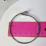 Minimal Silver Quatrefoil Flower Clover Flexible Bangle Bracelet Photo 6