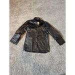 Cider  Women's Oversized Black Faux Leather Jacket Size XS (A525) Photo 0