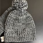 Rebecca Minkoff  Black and Gray Knit Beanie and Fingerless Gloves Photo 2