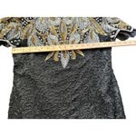 Lawrence‎ Kazar New York Silk Beaded Gown Party Dress Formal Evening Black Size L Photo 4