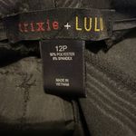 trixie + LULU Women's Black Striped Shiny Wide Leg Pants Size 12p NEW Photo 9