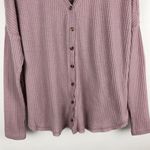 Urban Outfitters UO Out From Under Jojo Pink Oversized Waffle Knit Thermal Long Sleeve Top Photo 3