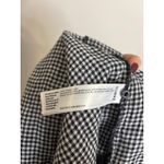 Eileen Fisher  Sleeveless Gingham Organic Linen Shirt Womens XL Black White Photo 3