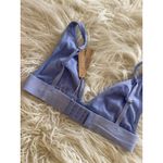 SKIMS  Cotton Rib Plunge Bralette Blue Violet Size Small Photo 5