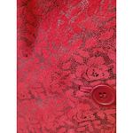 Newport News  Woman’s Red Leather Suede Jacket Trench Coat Size 8 Photo 2