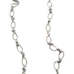 Lia Sophia  Circle Chain Long Necklace Silver Formal Casual Everyday Wear Photo 0