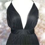 Windsor  beautiful black tulle long lace up back prom or formal dress. Photo 7