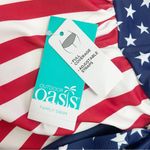 NWT Outdoor Oasis Size 1X One Piece Swimsuit Stars & Stripes USA Flag July 4th Blue Photo 10