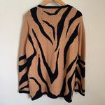 Vintage Storybook Knits Tiger Stripe Beaded Cardigan Multi Size M Photo 3