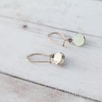 Vintage Dangle Earrings for Pierced Ears Red & Gold Tone Dainty Photo 5