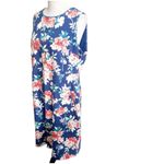 Lands' End Land’s End Women’s Plus Size 20W Floral Sheath Dress Blue Pockets Scoop Neck Photo 2