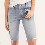 Free People Free‎ People We the Free Rebel Rouser Cut Off Light Blue Denim Bermudas size 27 Photo 1