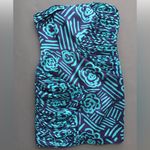 BCBGeneration BCBG Strapless Blue Satin Mini Formal Dress. Size 6 Photo 0