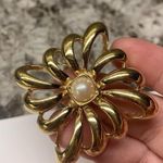 Monet Lot Of 2 Vintage - Modern Brooch Pins Gold Tone Both Signed - / Avon Photo 7