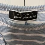 Blue Blush Blue And White Striped Crop Top Photo 2