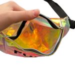 Fuego Bacardi Fanny Pack Iridescent Semi Clear Rave Party Adjustable Women’s Photo 2