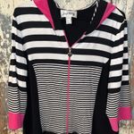 Joseph Ribkoff  striped zip up hoodie, size XS Small, vintage Photo 0