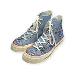 Free People Converse x FP ✪ Chuck 70 Hi Top Floral Embroidery Sneakers ✪ Blue Leather ✪ 8M Photo 7