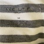 LZC Sportswear Women Sweatshirt M Gray Striped Tunic Funnel Neck Coastal Preppy Size M Photo 1