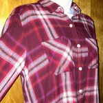 Red Plaid Mossimo Supply Co. Boyfriend Fit Button Down Shirt Photo 3