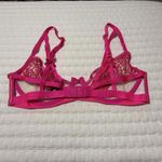 For Love & Lemons Hot Pink Soutache Swirl Embroidered Strappy Bra Sz M Medium Photo 10