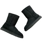 UGG Classic Short II Black Suede Shearling Boots Size 7 Photo 11