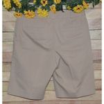 Talbots Ladies Brown Khaki Casual Bermuda Shorts Size 6 Stretch Knee Length Photo 2